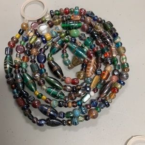 Colorful Glass Beads - approximately 6 feet worth